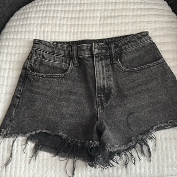 Alexander Wang black denim mini shorts size 25 - Picture 2 of 3